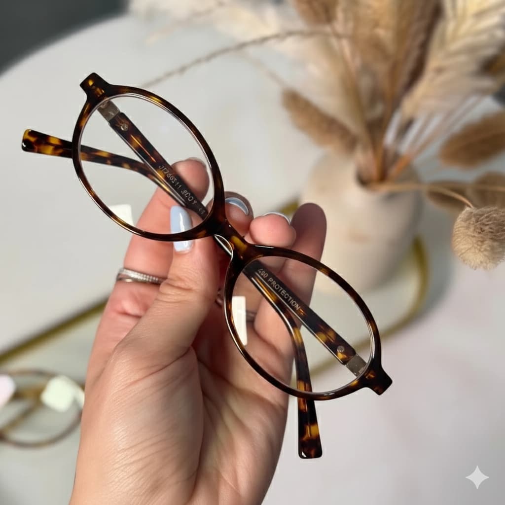 Óculos de Sol Feminino Vintage Oval Oncinha Tartaruga UV400