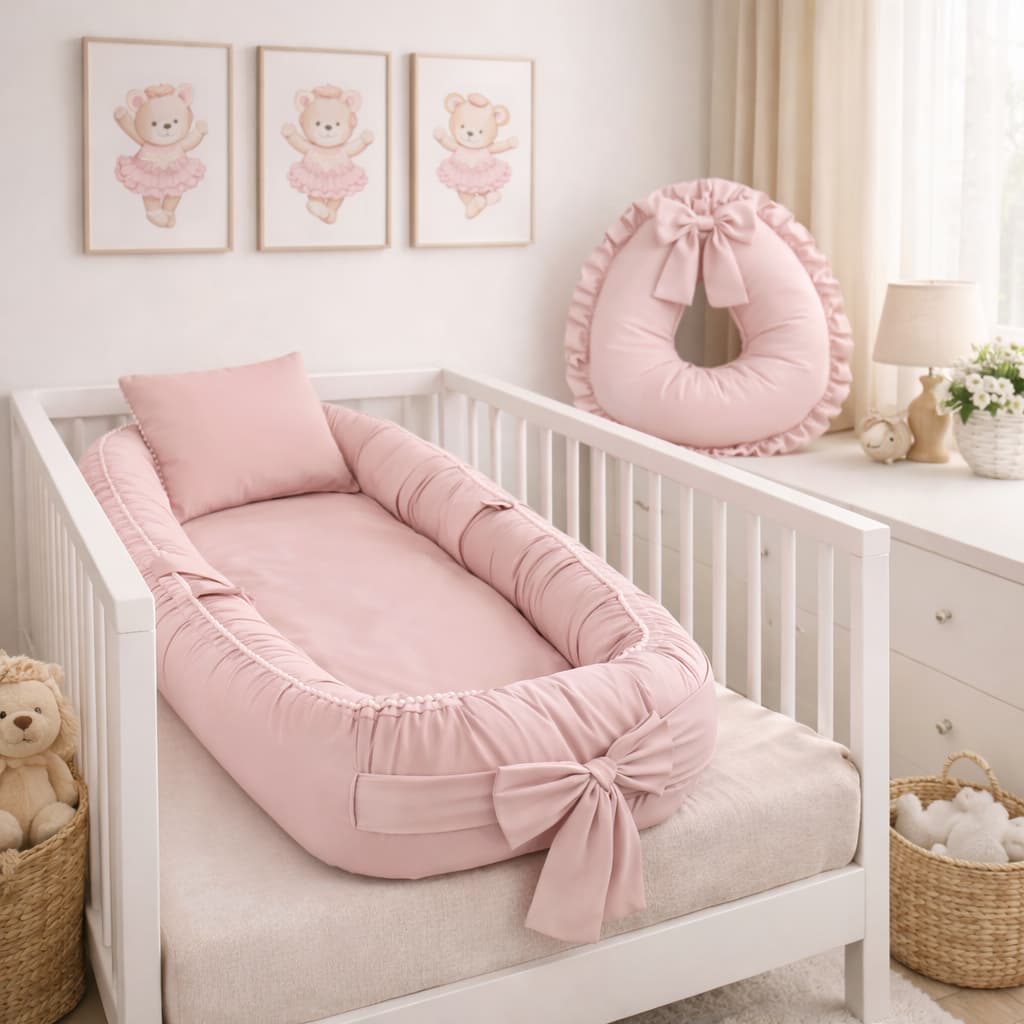 Kit Ninho Redutor de Berço e Cama + Almofada de Amamentação – Conforto e Praticidade