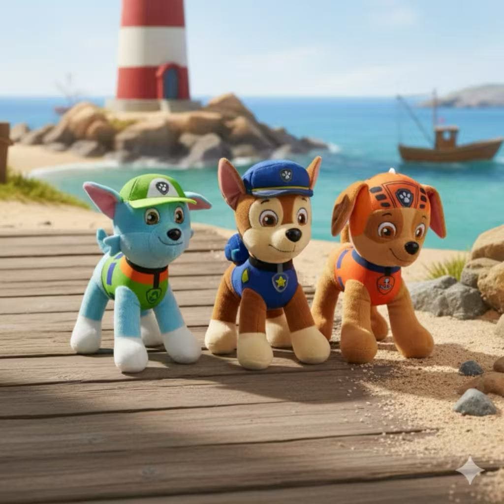 Bonecos de Pelúcia Patrulha Canina com Botão Musical – Cantam, Personagens Chase Marshall Skye Rubble | Brinquedo Infant