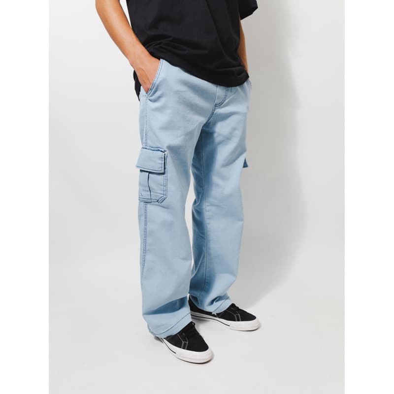 Calça Cargo Jeans Diversas Cores Unissex – Estilo Skate, Elástico na Cintura, Streetwear