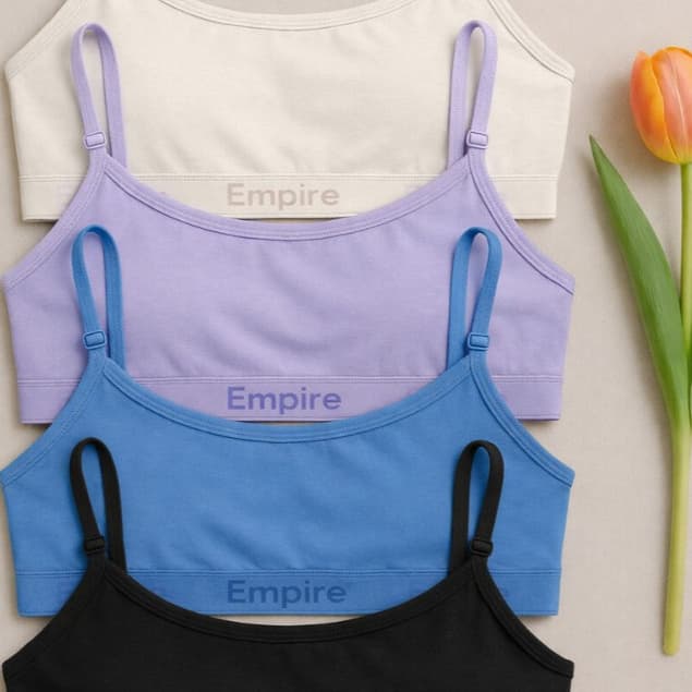 Kit 4 Top Feminino Forrado de Microfibra Sutiã Sem Bojo Top Fitness Adulto Juvenil