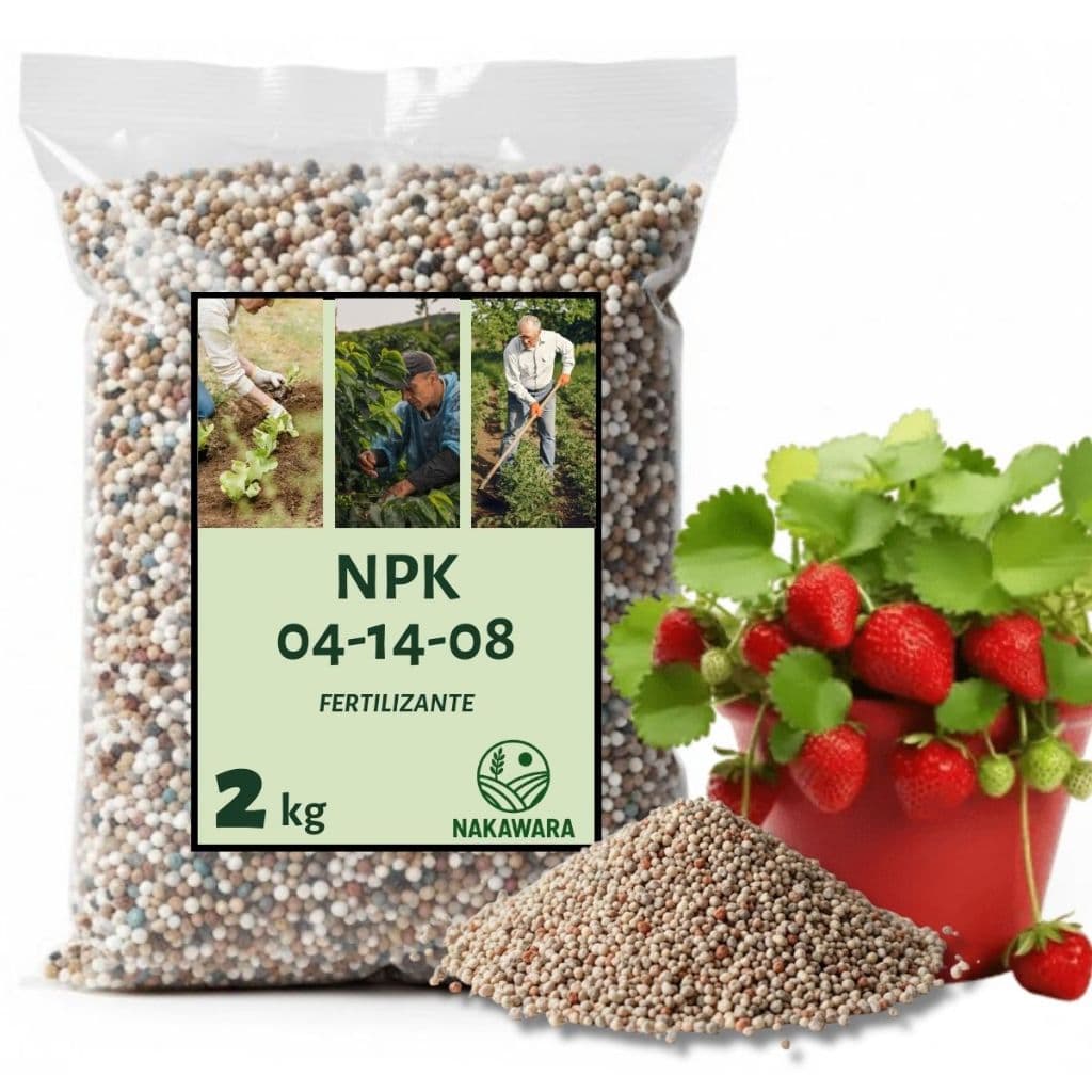 Adubo NPK 04-14-08 Fertilizante Granulado 2Kg Para Frutíferas Estimulo a Floração e Frutificação