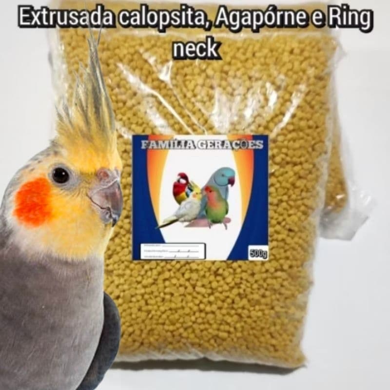 Extrusada Natural Calopsita - Agapórnis- Red-rumped - Ring-Neck (1KG)
