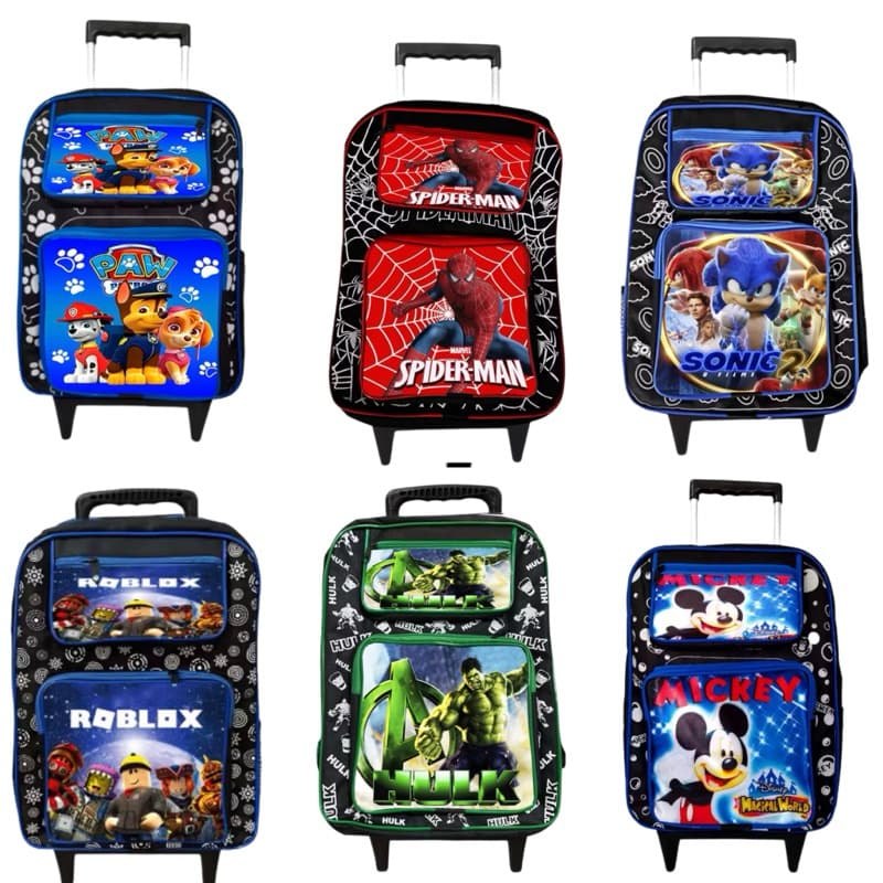 mochila escolar em rodinhas para meninos toda modelo