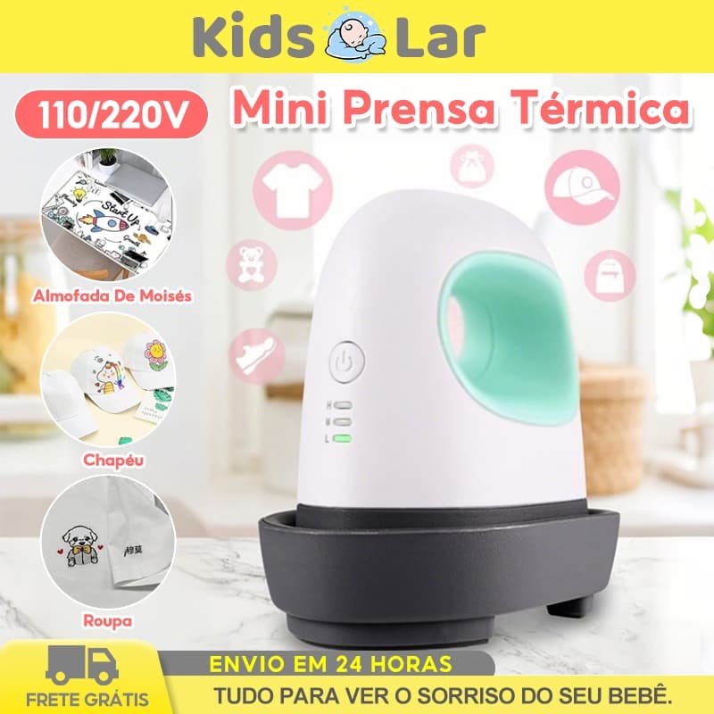 Mini Prensa Térmica Simples Máquina De Engomar Para Sacos De Roupas DIY