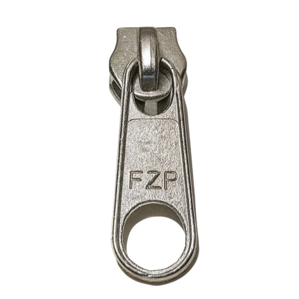 Kit Cursor de Zíper Nº 8 Metal Niquelado FZP Puxador para Bolsa e Mochila