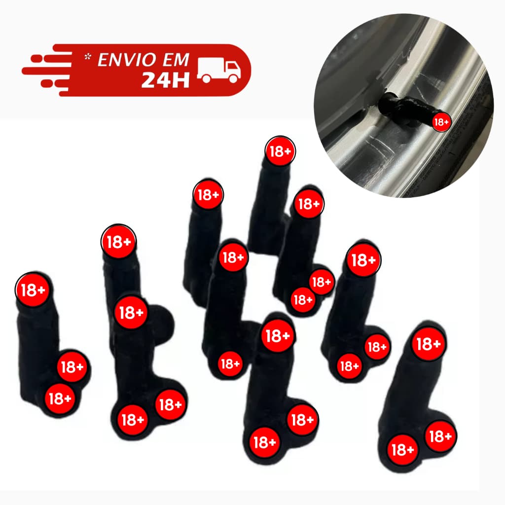 Kit 10 Tampa de Pneu para Pegadinha Engraçada Presente de Brincadeira Zueira Pinto