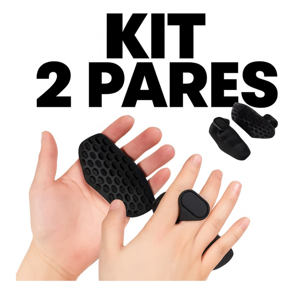 Luva De Academia Musculação Treino Max Grip Anti Calo Protetor Pegada - 2 Pares