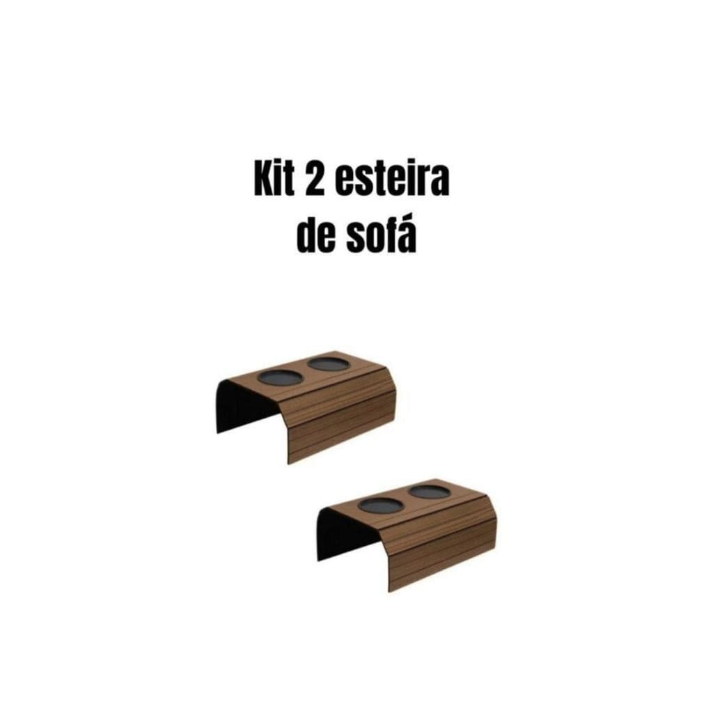 Kit 2 Esteiras Braço de Sofá com Porta Copos – Suporte para Copo, Organizador para Sala de Estar