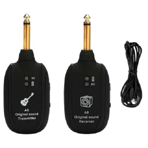 RECEPTOR E TRANSMISSOR S/ FIO UHF SMART SM-2 Guitarra Violão