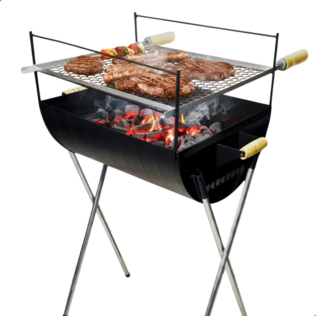 QUEIMA DE ESTOQUE! Churrasqueira a Carvão 96cm Com Grelha Inclusa em Aço Reforçado Espetinho Grande