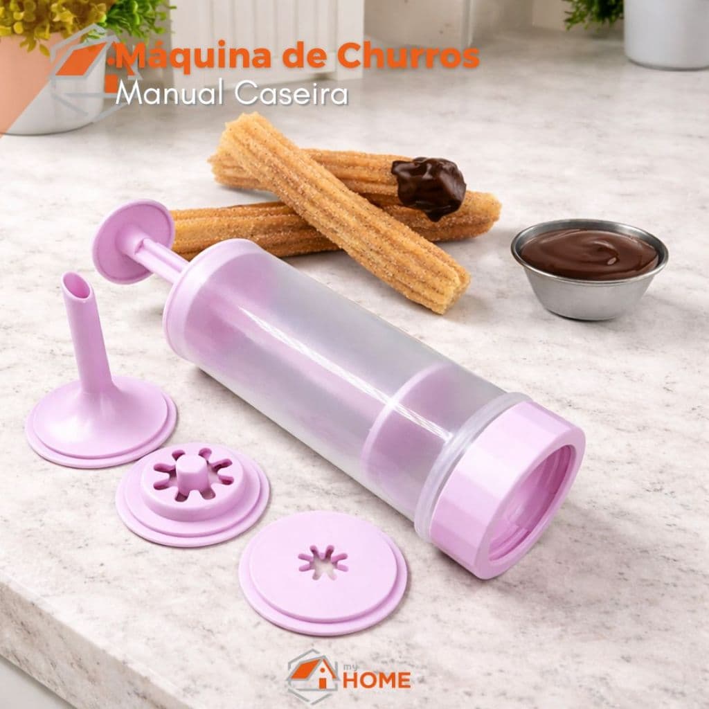 Máquina de Fazer Churros Caseiro Fácil Manual Cores Sortidas Resistente