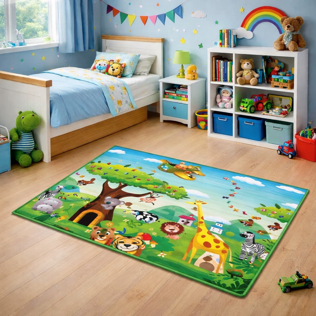 Tapete Tatame Térmico Infantil Educativo Fofinho Antiderrapante 90x120cm