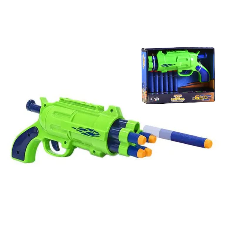 Lançador de Dardos Unik Toys Hora da Disputa + 6 Dardos Macios