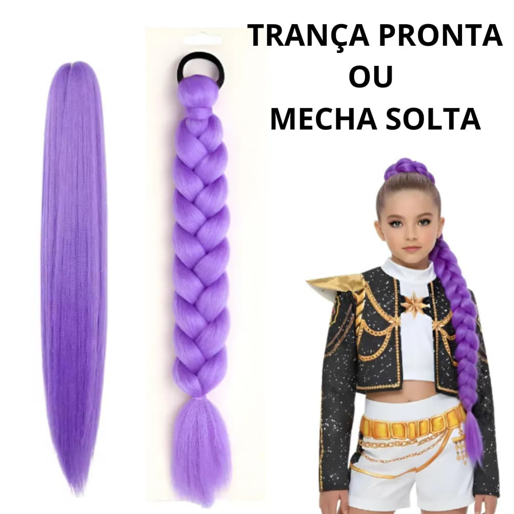 Design Kpop Cosplay Trança de Cabelo Apliques Fantasia