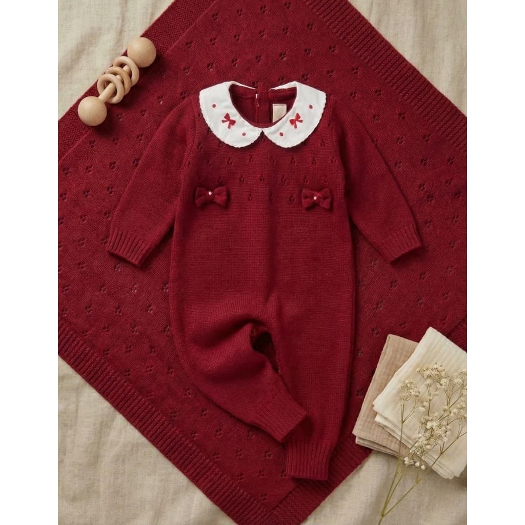 Saída Maternidade Menina Tricô Luxo Macacão e Manta Tricot Roupa de Bebe Menina