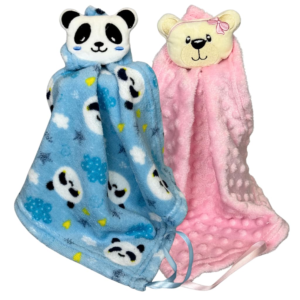 Naninha de Bebê com Prendedor de Chupeta | Super Macia | Antialérgica | Conforto e Segurança