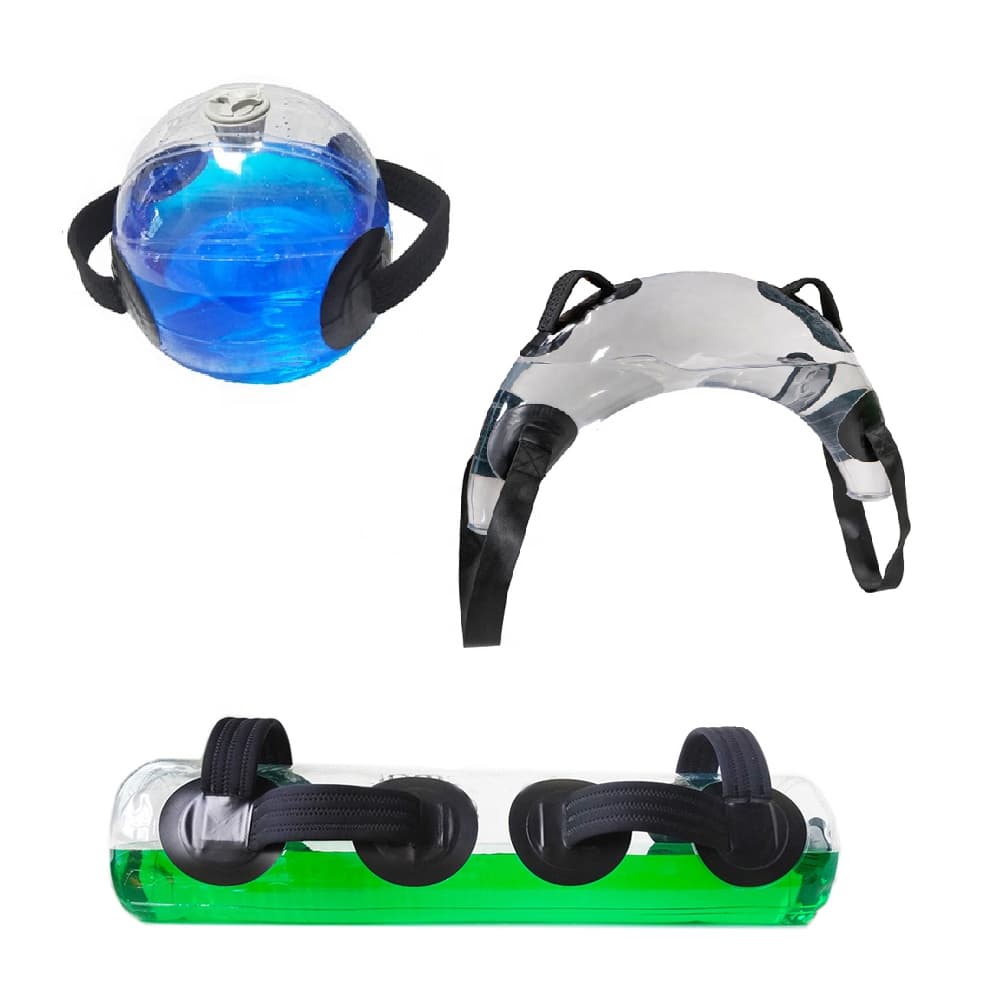 Kit 3 Aquabag Bulgara Tradicional Redonda MedPoint Exercicio Funcional Peso Agua