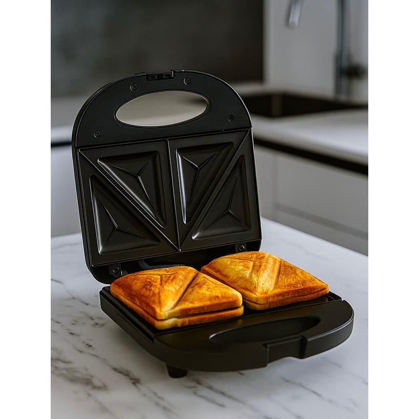 Sanduicheira Elétrica Multifuncional 110V Ou 220V 2 Sanduiches Antiaderente 750 Watts