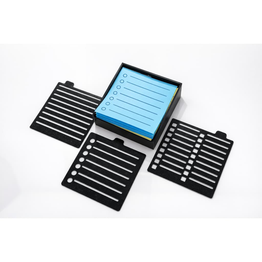 Suporte Bloco de Notas Post it Organizador com Gabarito de Escrita e Checklist Papelaria Criativa