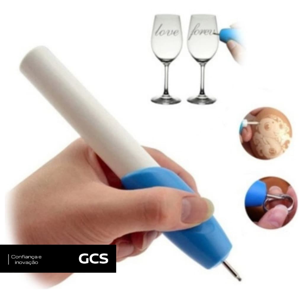 Caneta Gravadora Portátil Elétrica Para Gravar Objetos Vidro Madeira Metal