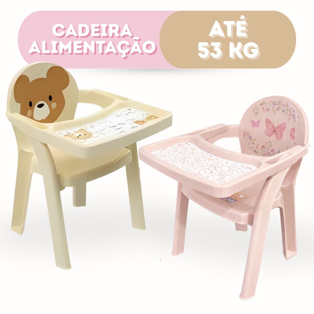 Cadeira Infantil Poltrona para Bebê com Bandeja para Alimentação e Colorir Portátil