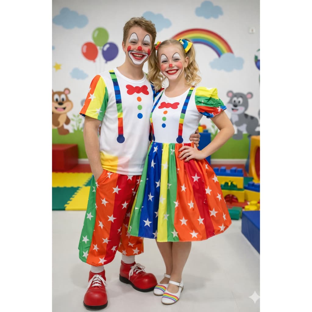 Fantasia Palhacinha com Saia Rodada Infantil Adulto