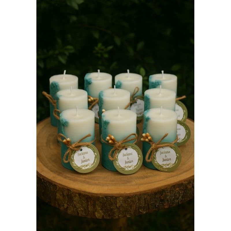 kit 5,10,15 ou 20 Mini Velas Aromáticas De Concreto Lembrancinhas/Decoração/Casamento/Batizado/15 anos