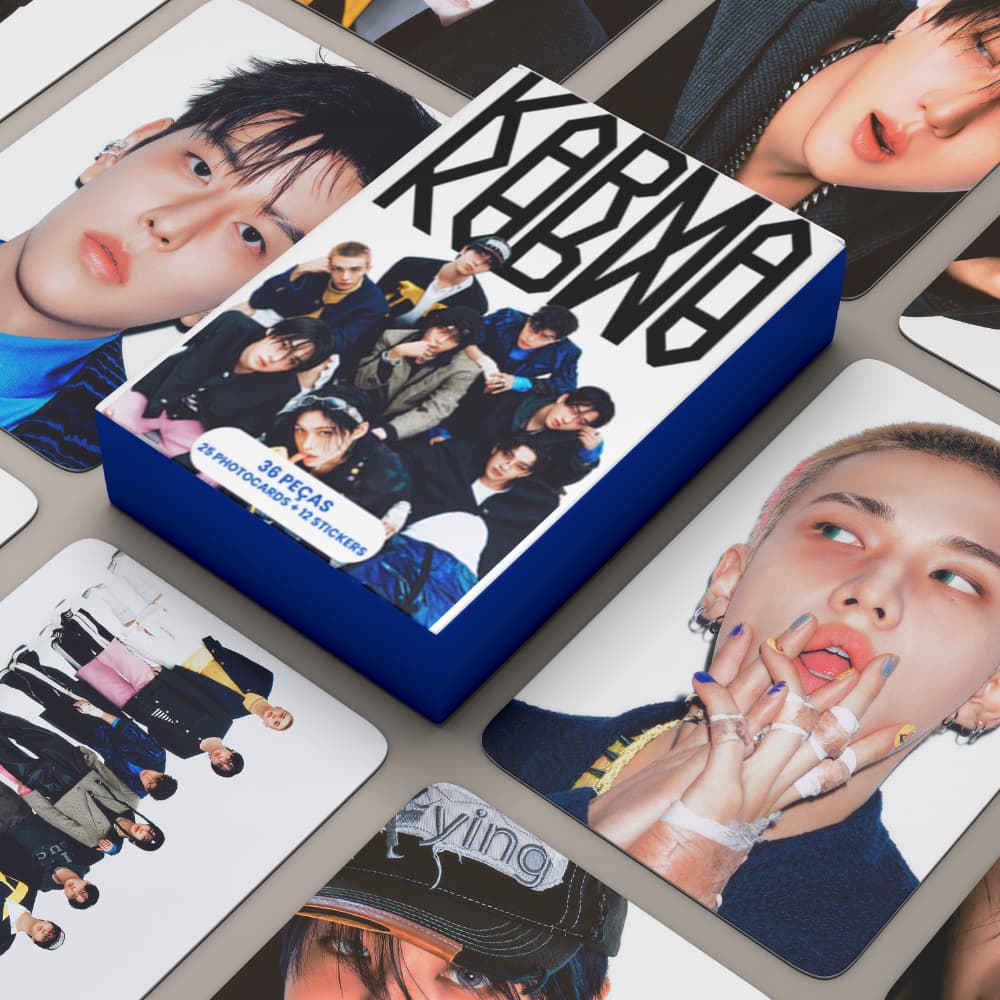 37 PÇS/BOX  PHOTOCARDS + STICKERS STR*AY KIDS KARMA Colecionável com adesivos com caixa