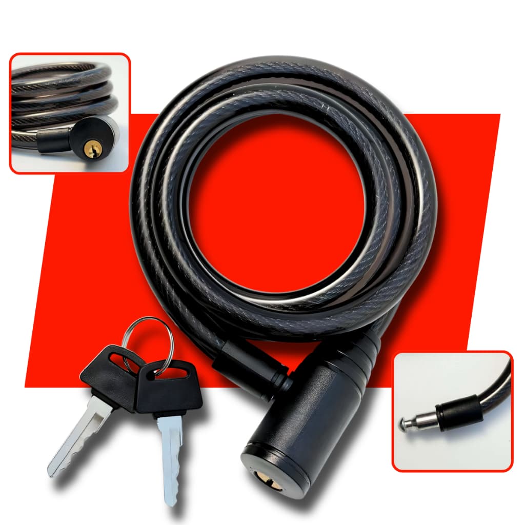 Cadeado Bicicleta Cabo de Aço Reforçado 64cm Trava Segurança Para Bike Moto Anti Roubo