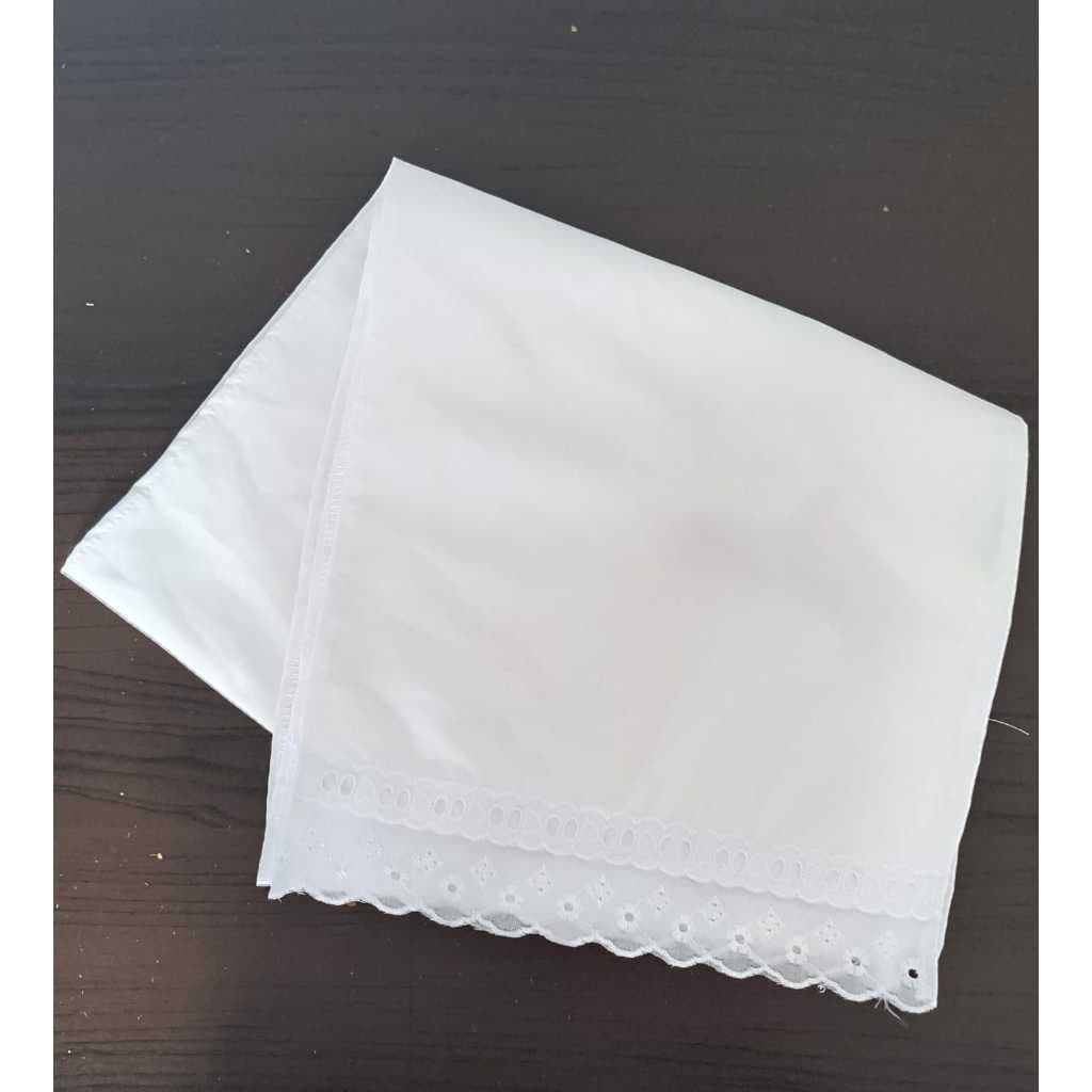 Pano de cabeça em Algodão 100% branco / Ojá Touca ou Normal Umbanda e Candomblé