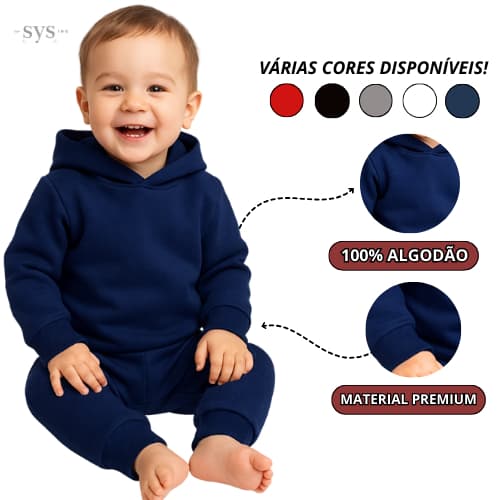 Conjunto Bebê Liso com ou Sem Touca RN ao GG | Roupa Infantil Algodão Macio e Confortável uso diário