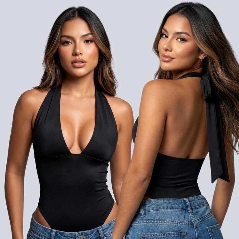 Body feminino frente única costa nua amaração multiformas Lívia - Suplex Premium, Moda Gringa Paty Look Blogueira Sexi