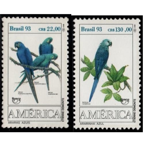 série - fauna araras  - UPAEP-  selos de carta NOVOS- filatelia - ano 1993  -catRHM C1865/66 - ref.S520