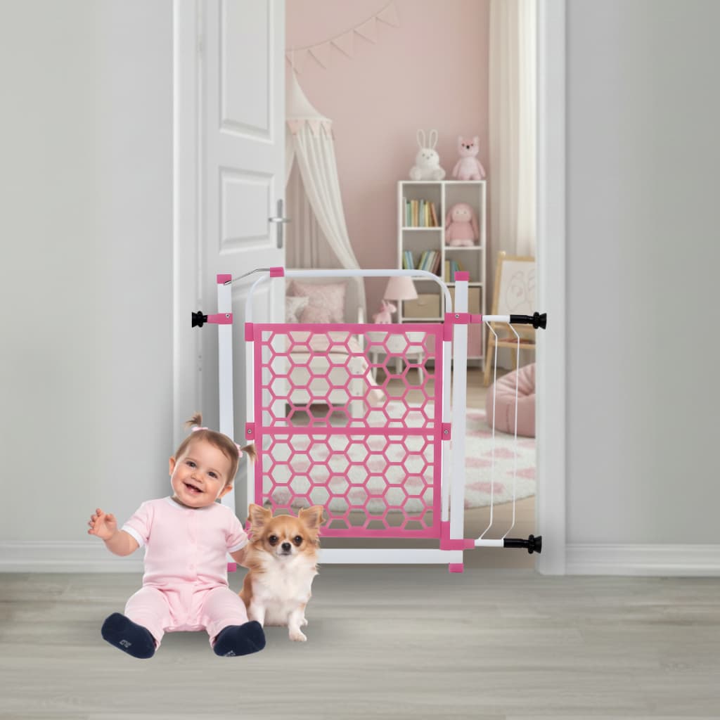 Portão Pet Colorido Grade Para Cachorro 78cm A 83cm Cercado de Proteção