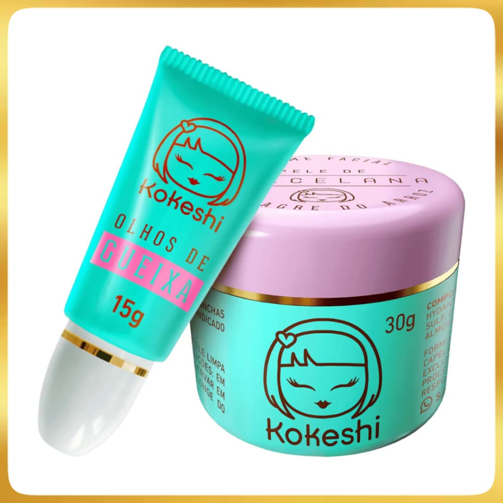 Kit Hidratante Pele De Porcelana E Olhos De Gueixa Kokeshi