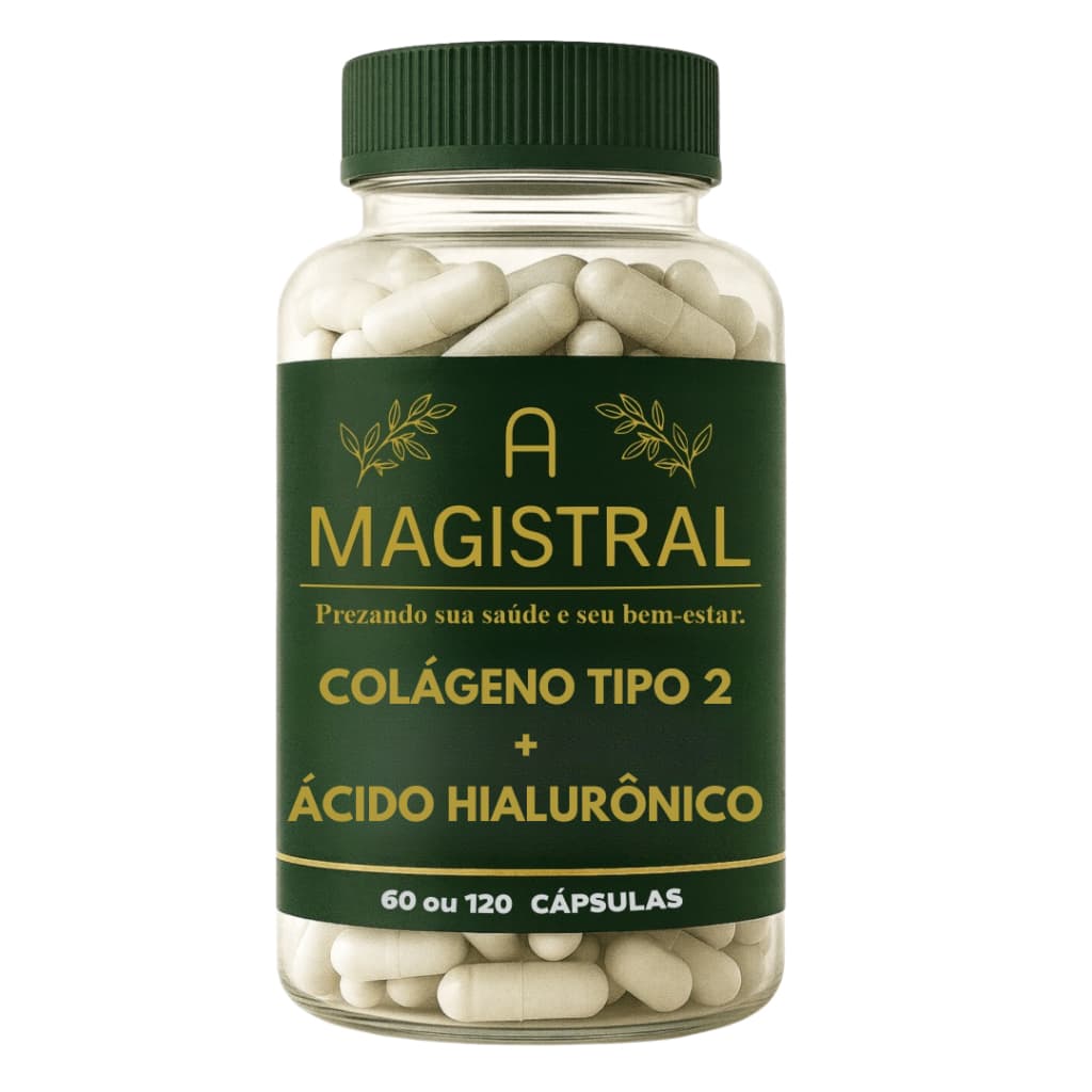 Colágeno com Ácido Hialurônico Original Em Cápsulas A Magistral Suplementos Vitaminas