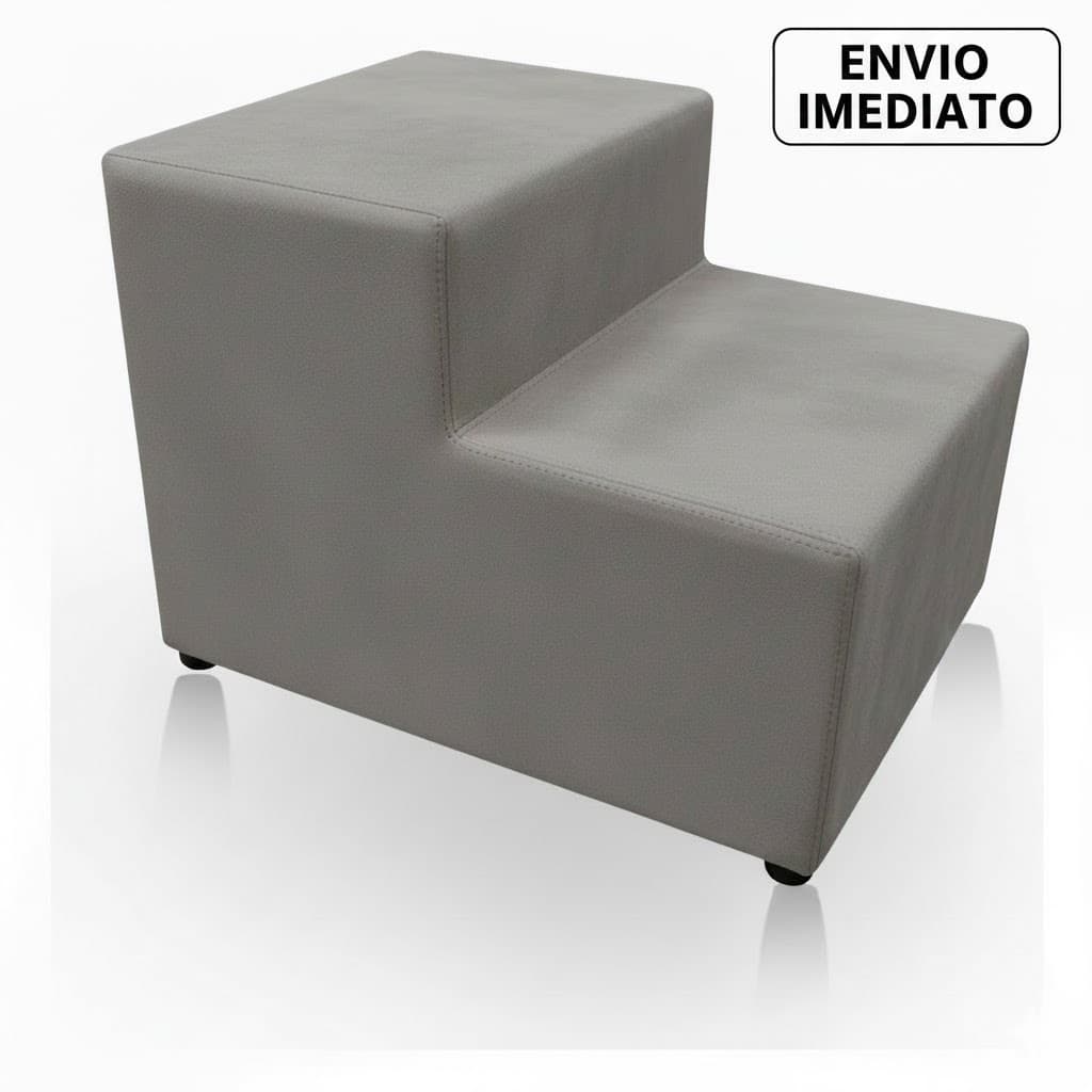 ENVIO IMEDIATO - Escada Estofada Escadinha 2 Degraus Para Pet Gato Cachorro Subir No Sofá Luxo Suede