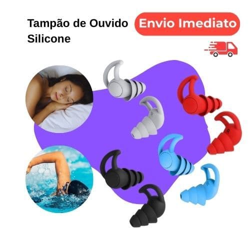 Protetor Auricular Silicone Ajuste Perfeito Confortável Redução de Ruídos
