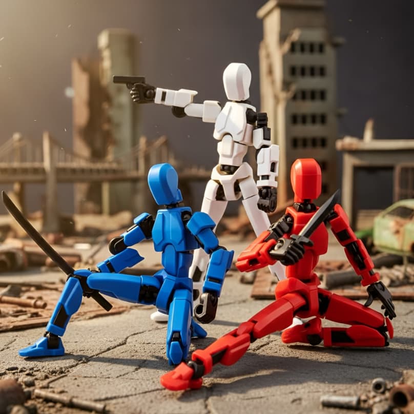 Boneco Articulado Dummy 13 Brinquedo Infantil Figura Criativo de Manipular e Montar Acessórios