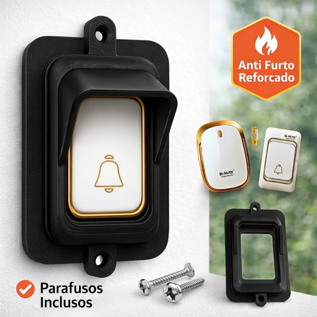 Protetor para Campainha Anti Furto e Contra Chuva | Compatível Knup KP-CA329 B-Max BM-603 Obee JK02-AC