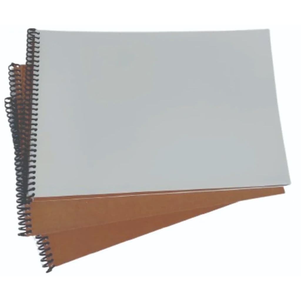 01 Caderno De Desenho Capa Kraft 230g, 75 Folhas 295x200mm Dourado-escuro