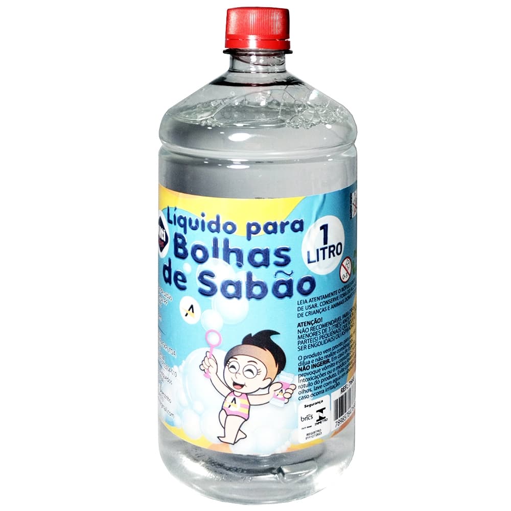 REFIL LIQUIDO PARA BOLHAS DE SABAO 1L