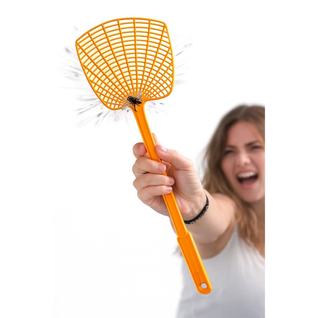 Mata Mosca Mosquito Pernilongo 39cm PVC Lavável | Leve, Higiênico e Resistente