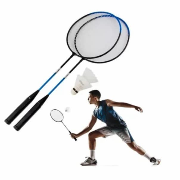 Kit Badminton 2 Raquetes + 1 Peteca