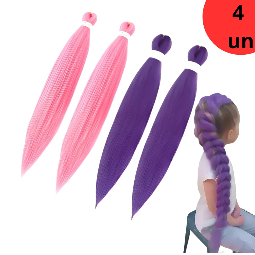 Mecha Lisa Roxa Rosa Jf Y K-pop Demon Hunter, 4 Unidades