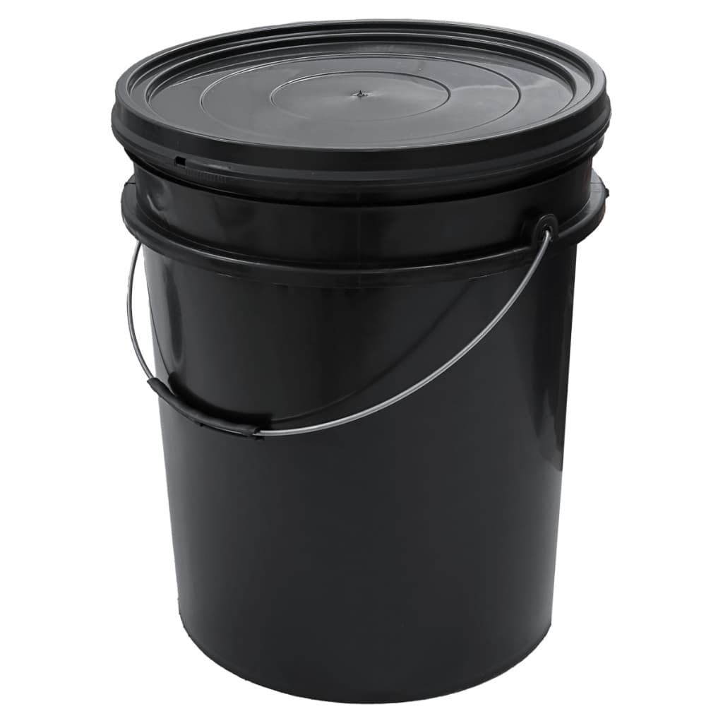 Balde Plástico Industrial Profissional Alimentício 20 Litros Com Tampa Hermético Alça Metálica