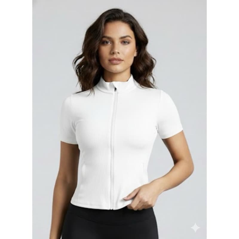 jaqueta Blusa com zíper manga curta dryfit