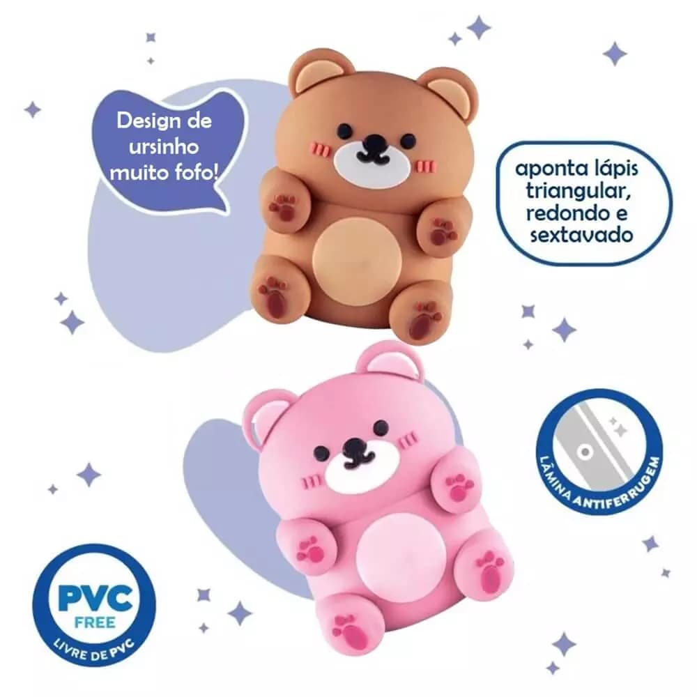 Apontador Teddy Tris - Fofurice - sem depósito - material escolar