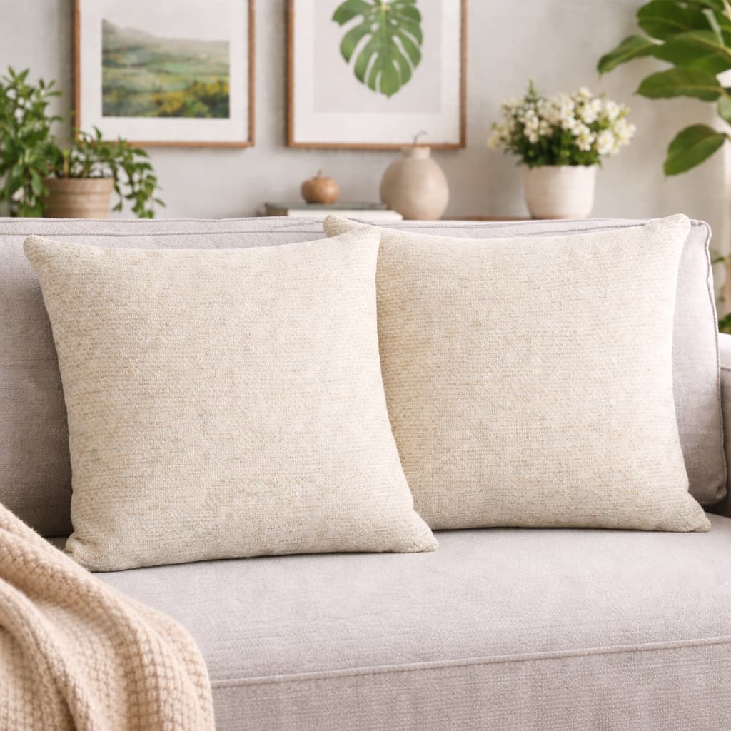 Kit 2 Capas Almofada 40x40 linho liso decorativa sala quarto luxo